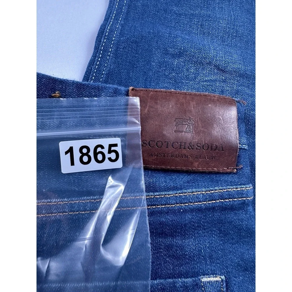 Scotch & Soda Phaidon Skinny Jeans Mens 30x34 Blue Button Fly Amsterdams Blauw